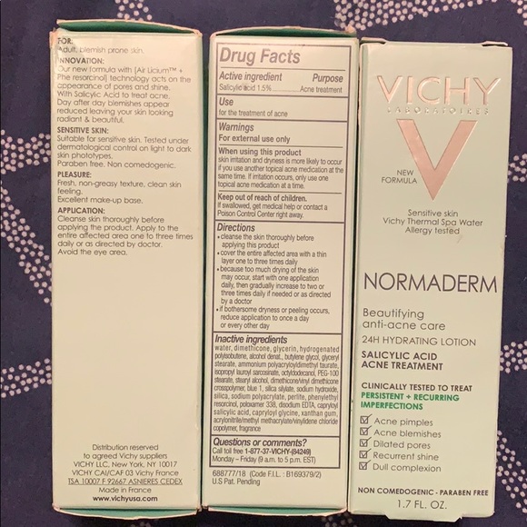 THREE Vichy Normaderm hydrating lotions. - Picture 2 of 4